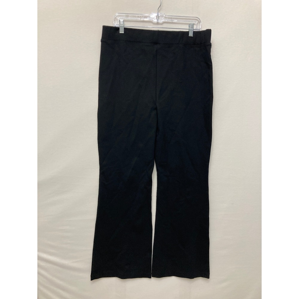 NWT Anthropologie Maeve Black Wide Leg Flare Knit Pants Size XL Stretch Pull On